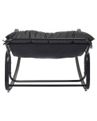 Fauteuil à bascule Miami gris - 92x69x130 cm