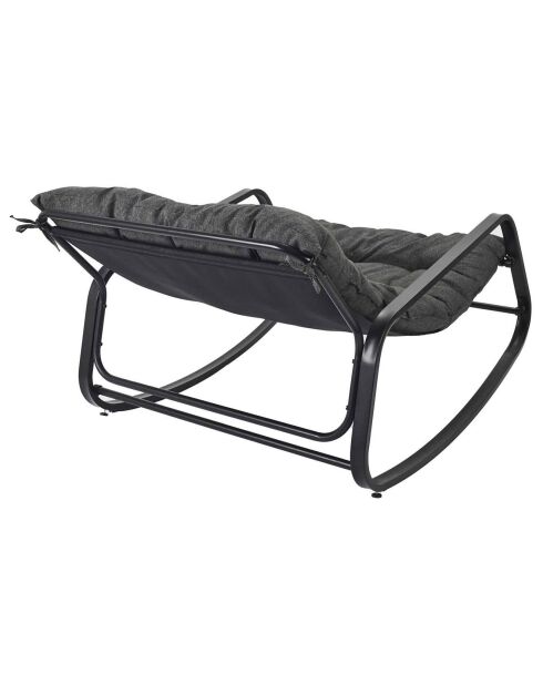 Fauteuil à bascule Miami gris - 92x69x130 cm