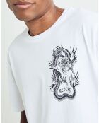 T-Shirt dragon blanc