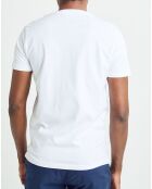 T-Shirt 100% Coton Bio logo central blanc