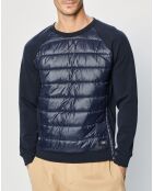 Sweat Padded Bi-matière bleu marine