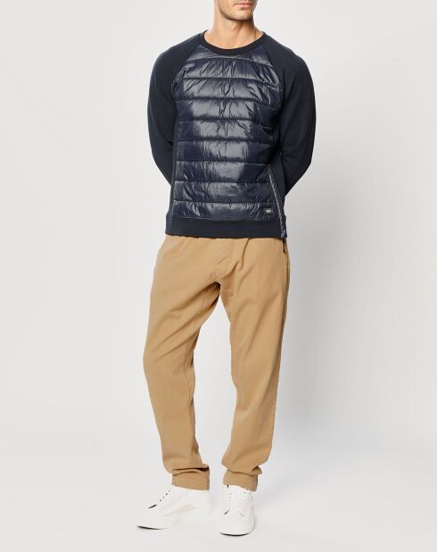 Sweat Padded Bi-matière bleu marine