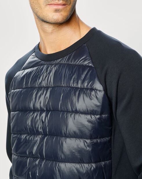 Sweat Padded Bi-matière bleu marine