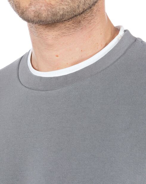 Sweat col rond gris