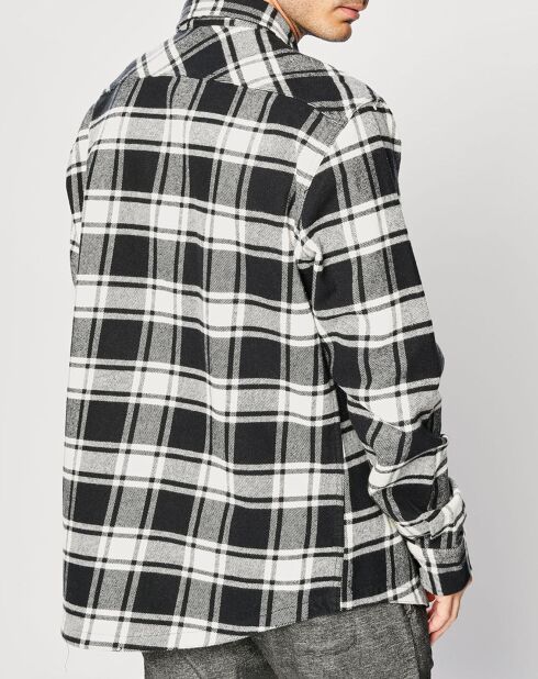 Sovracamicia a quadretti bianco/nero in bianco e nero