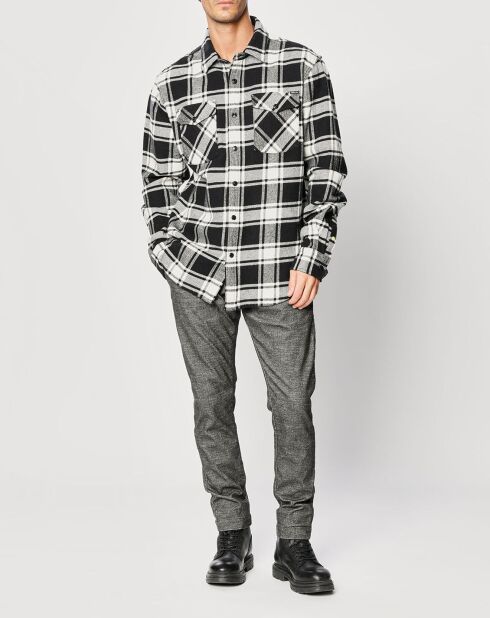 Sovracamicia a quadretti bianco/nero in bianco e nero