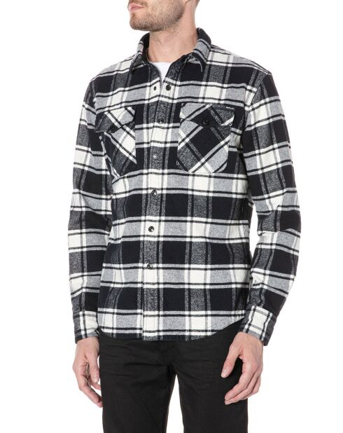 Sovracamicia a quadretti bianco/nero in bianco e nero