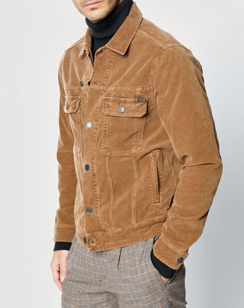 Braune Workwear-Cordjacke