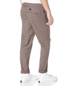 Pantalon Tailorded imprimé pied-de-poule marron