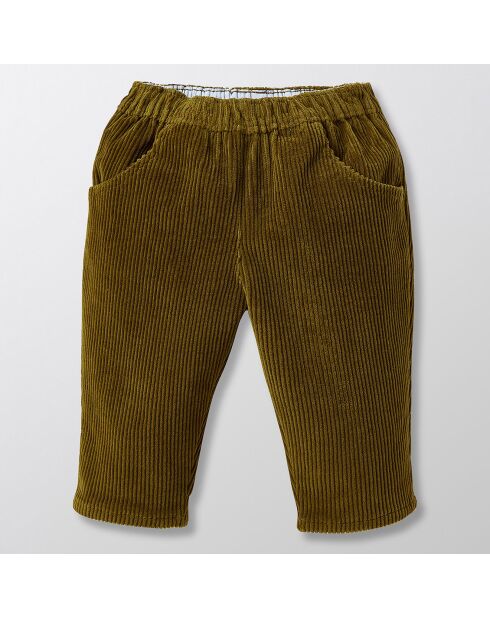 Pantalon en Velours côtelé vert