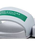 Plateau-Pantoletten Ruby in Weiß/Grün