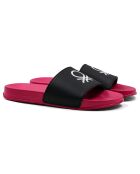 Mules Plateforme Sophie noir/fushia