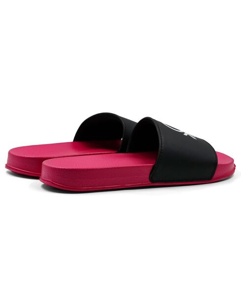 Mules Plateforme Sophie noir/fushia