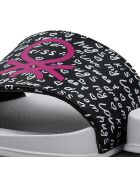 Plateau-Pantoletten Helene in Weiß/Schwarz