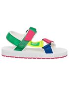 Elise groen/witte plateausandalen