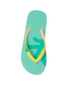 Tongs Plateforme Iris bleu/jaune