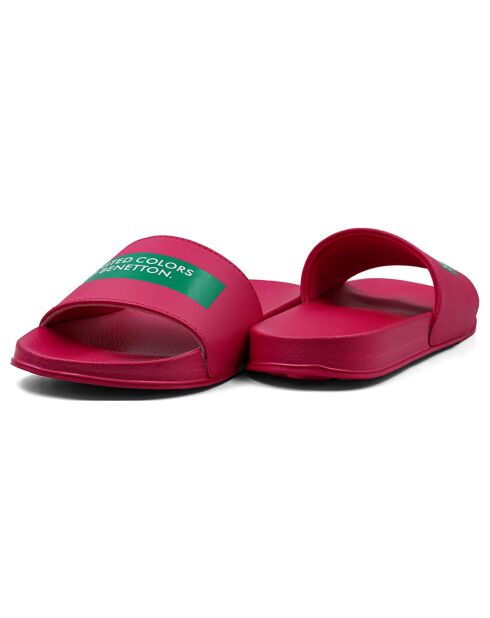 Bérénice Plateau-Pantoletten, rosa/grün