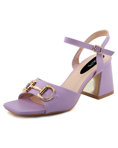 Lilafarbene Sandalen von Mila - 8 cm Absatz