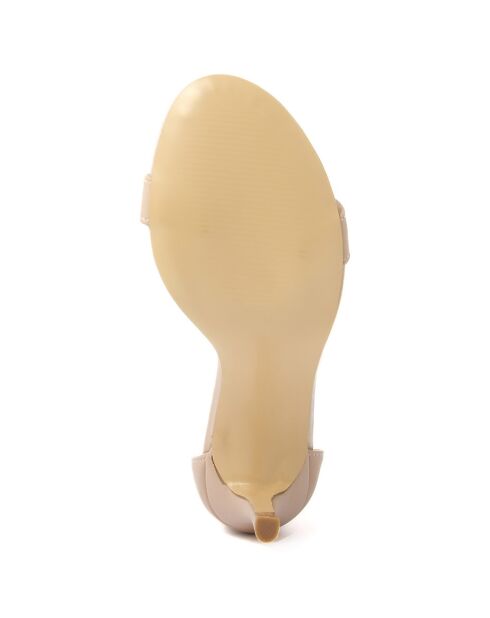 Beige sandalen Alma - hak van 10 cm