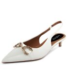 Slingbacks Milou blancs - Talon 5 cm