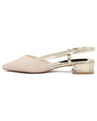 Slingback Aurelia beige - tacco 4 cm