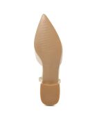 Slingback Aurelia beige - tacco 4 cm