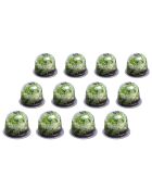 12 campanelle per insalata trasparenti - 25,5x25,5x20 cm