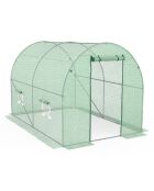 Serre tunnel de jardin gamme maraîchère bâche renforcée verte - 300x200x200 cm