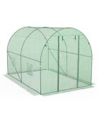 Serre tunnel de jardin gamme maraîchère bâche renforcée verte - 300x200x200 cm