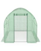 Serre tunnel de jardin gamme maraîchère bâche renforcée verte - 300x200x200 cm