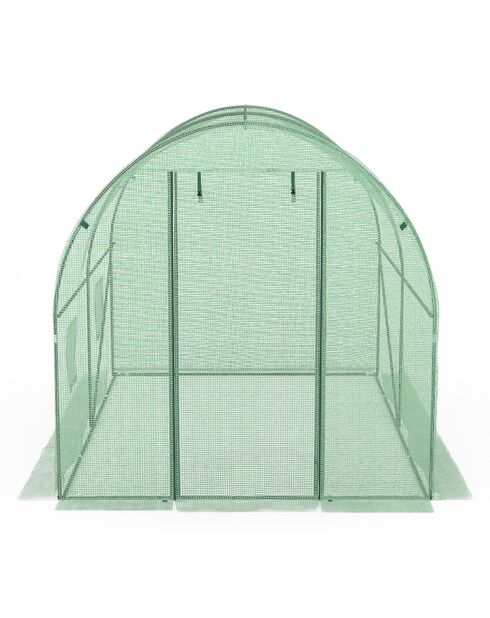 Serre tunnel de jardin gamme maraîchère bâche renforcée verte - 300x200x200 cm