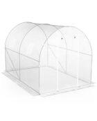 Serra a tunnel da giardino, gamma per tutte le stagioni, telone rinforzato bianco - 300x200x200 cm