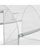 Serra a tunnel da giardino, gamma per tutte le stagioni, telone rinforzato bianco - 300x200x200 cm
