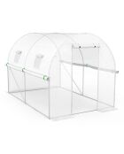 Serra a tunnel da giardino, gamma per tutte le stagioni, telone rinforzato bianco - 300x200x200 cm