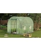 Serre tunnel de jardin gamme maraîchère bâche renforcée verte - 300x200x200 cm