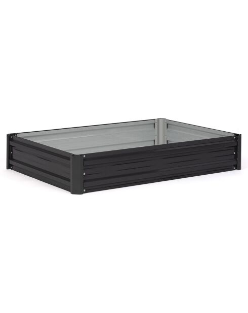 2 quadrati per orto in metallo grigio antracite - 115x80x20 cm