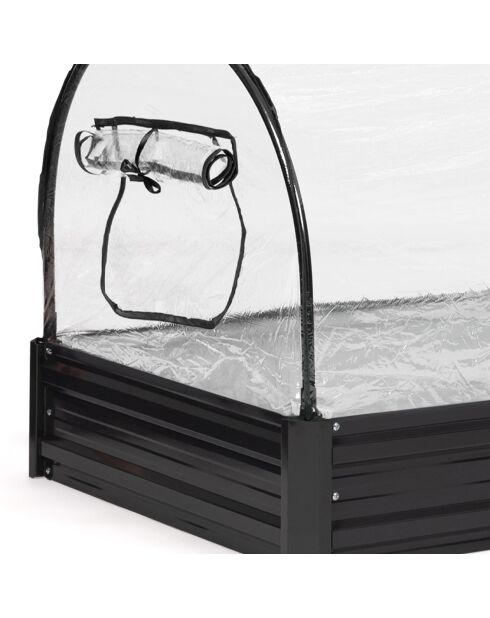 Serra da orto in metallo grigio antracite - 115x80x60 cm