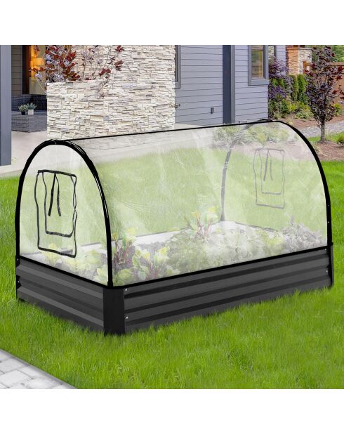 Serra da orto in metallo grigio antracite - 115x80x60 cm