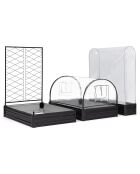 Carrés et serres de potager kit complet en métal  gris anthracite