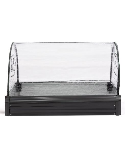 Carrés et serres de potager kit complet en métal gris anthracite