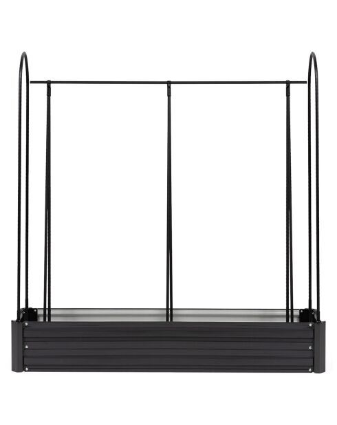 Carrés et serres de potager kit complet en métal gris anthracite