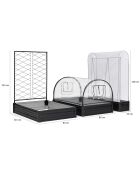 Carrés et serres de potager kit complet en métal  gris anthracite