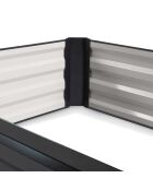 Carrés et serres de potager kit complet en métal  gris anthracite