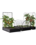 Carrés et serres de potager kit complet en métal  gris anthracite