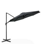 Parasol 360° rond avec housse gris - 300x300x255 cm