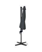 Parasol 360° rond avec housse gris - 300x300x255 cm