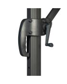 Parasol 360° rond avec housse gris - 300x300x255 cm