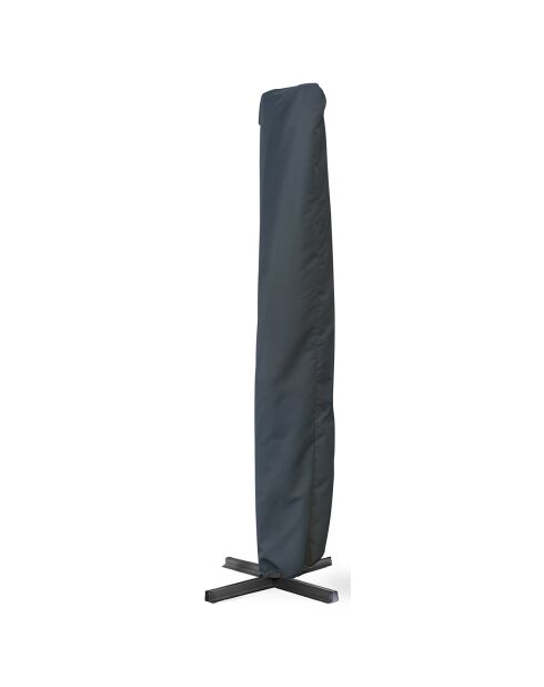 Parasol 360° carré avec housse gris anthracite/gris - 300x300x270 cm