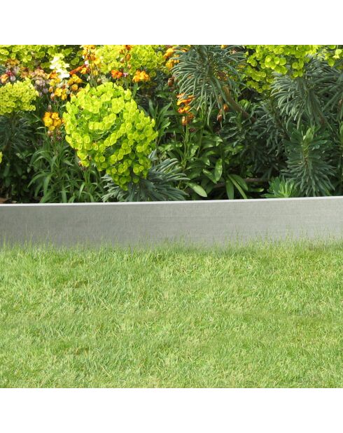 5 Bordurettes pour parterre en métal acier - 100x12 cm