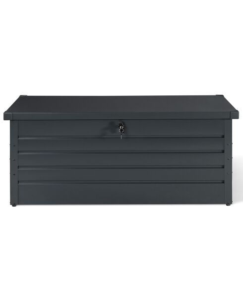 Caja de almacenamiento exterior gris antracita en acero galvanizado gris antracita - 165x70x63 cm